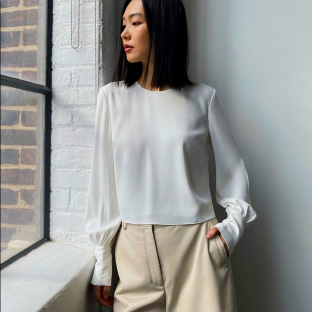Aritzia Parson Blouse in Rose Pink XS